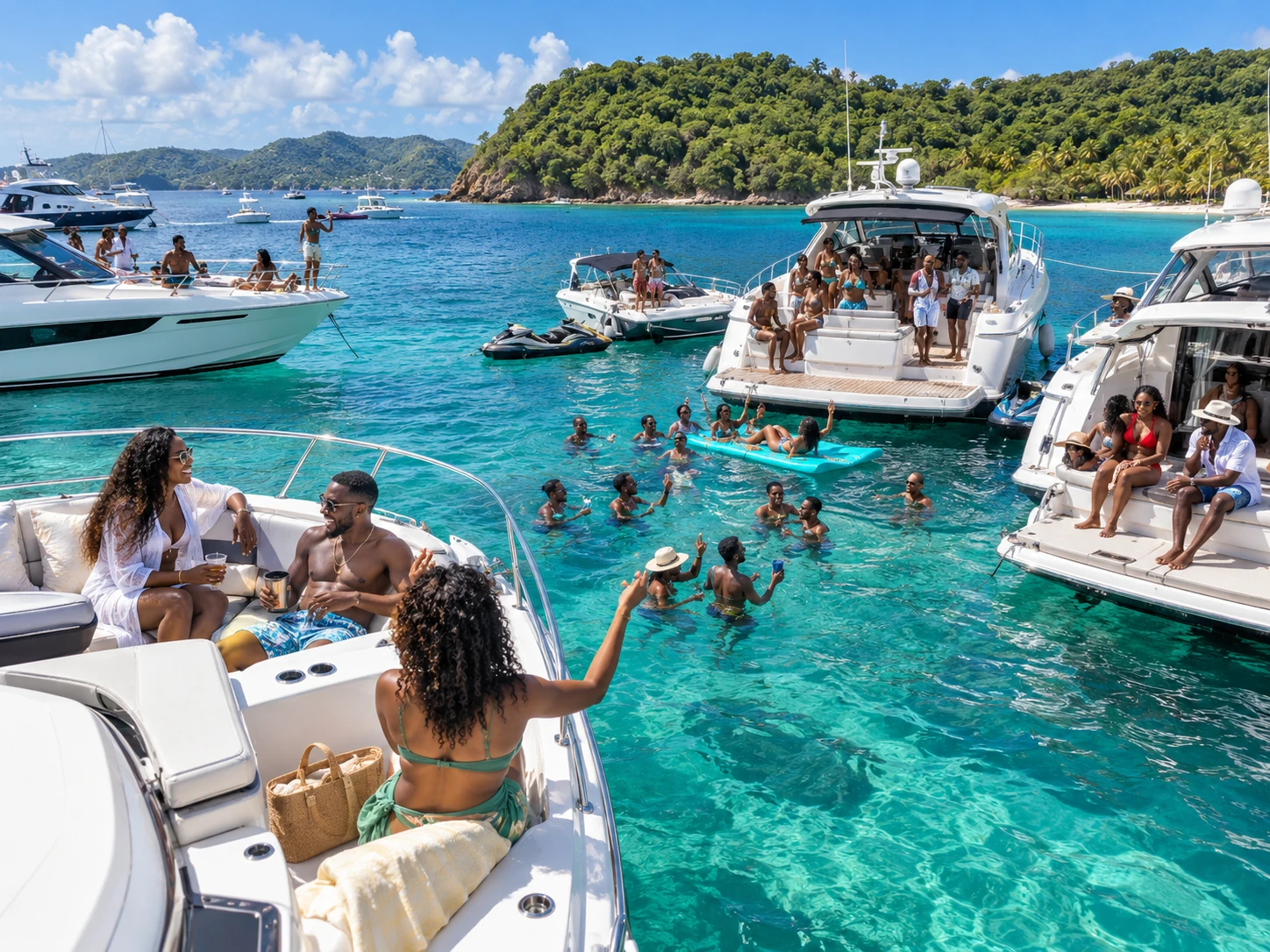 Yacht raft-up